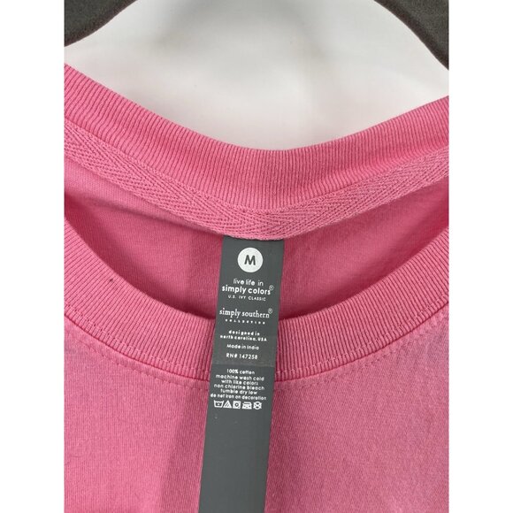 SIMPLY SOUTHERN Women's Pink Short Sleeve Enjoy the Ride T-Shirt Medium - Picture 2 of 3
